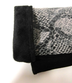 Dames handschoen leer art. 1600010528 - zwart/taupe