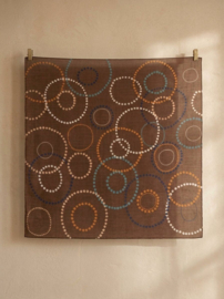 Shawl vierkant Circle 95 x 95 art. 9502 - bruin