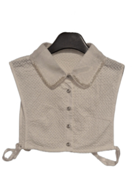 Los kraagje met organza boordje art. 8125 - wit