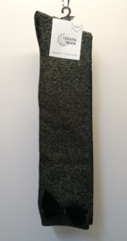 Yellow Moon kniekous met lurex art. 94010 - zwart/goud