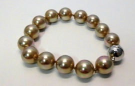 Armband parel Poar - beige