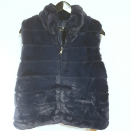 Bontgilet fake fur art. 255117 - blauw