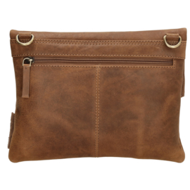MicMacbags schoudertas Marrakech art. 20673 - cognac/bruin