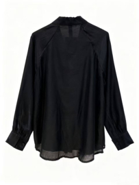 Damesblouse Bow-tie art. 27160 - zwart