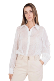 JH damesblouse met kant art. 28608 - wit