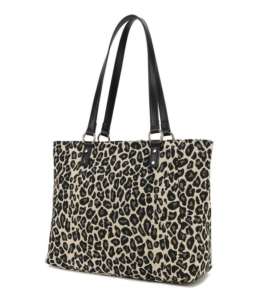 Shopper/handtas art. 40076 - zwart/panterprint