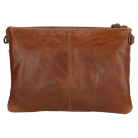 Micmacbags schoudertasje Porto art. 18054 - cognac/bruin
