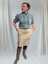 TRIPLE NINE damesblouse Jeans art. BLS-5917 - jeansblauw