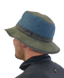 Crambes herenhoed Safari Grignan - legergroen/jeansblauw/grijs