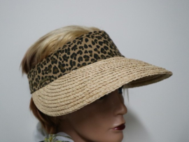 Hatland zonneklep Olinka Visor art. 37102 - naturel/leopard