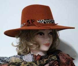 Weba Hats dameshoed wolvilt art. 9020 - paprika/cognac