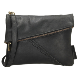 MicMacbags schoudertas Marrakech art. 20673 - zwart