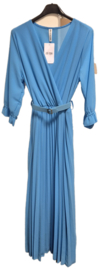 ES plisséjurk Lisa uni art. 891 - aqua