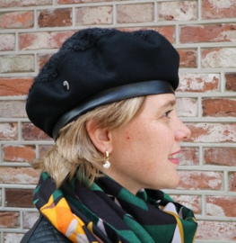 Alfonso d'Este damesbaret art. 21432 - zwart
