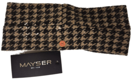 Mayser hoofdband Rita pepita art. 1331921 - camel/zwart