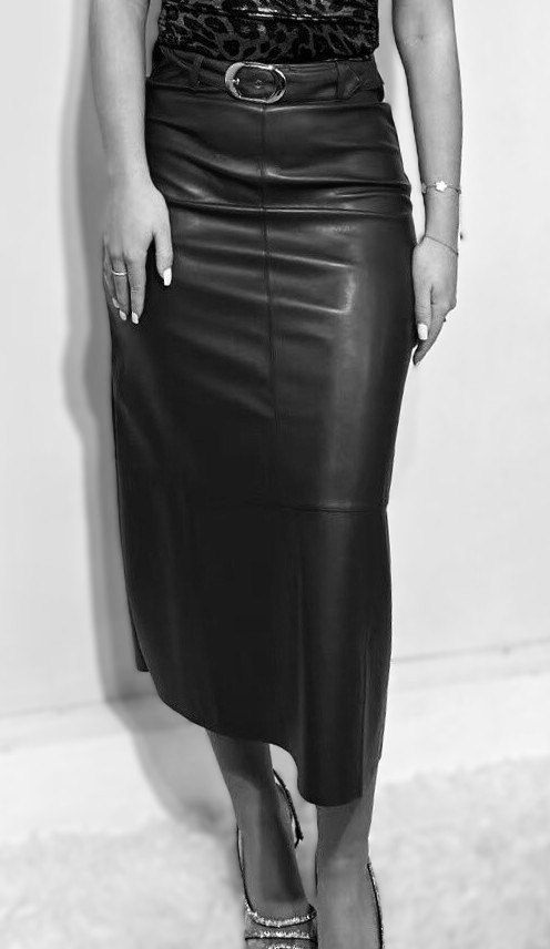 SoyC leatherlook rok art. 7219 - zwart