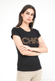 J&H T-shirt Chic Gold art. 5909 - zwart/goudkleur