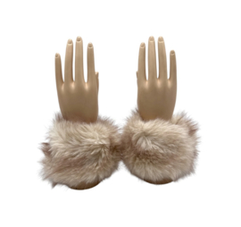 Polswarmer Wrist Cuff fake fur long art. 843-8 - beige