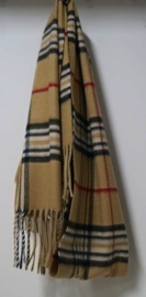 Unisex shawl Cashmink ruit art. 57308 - camel