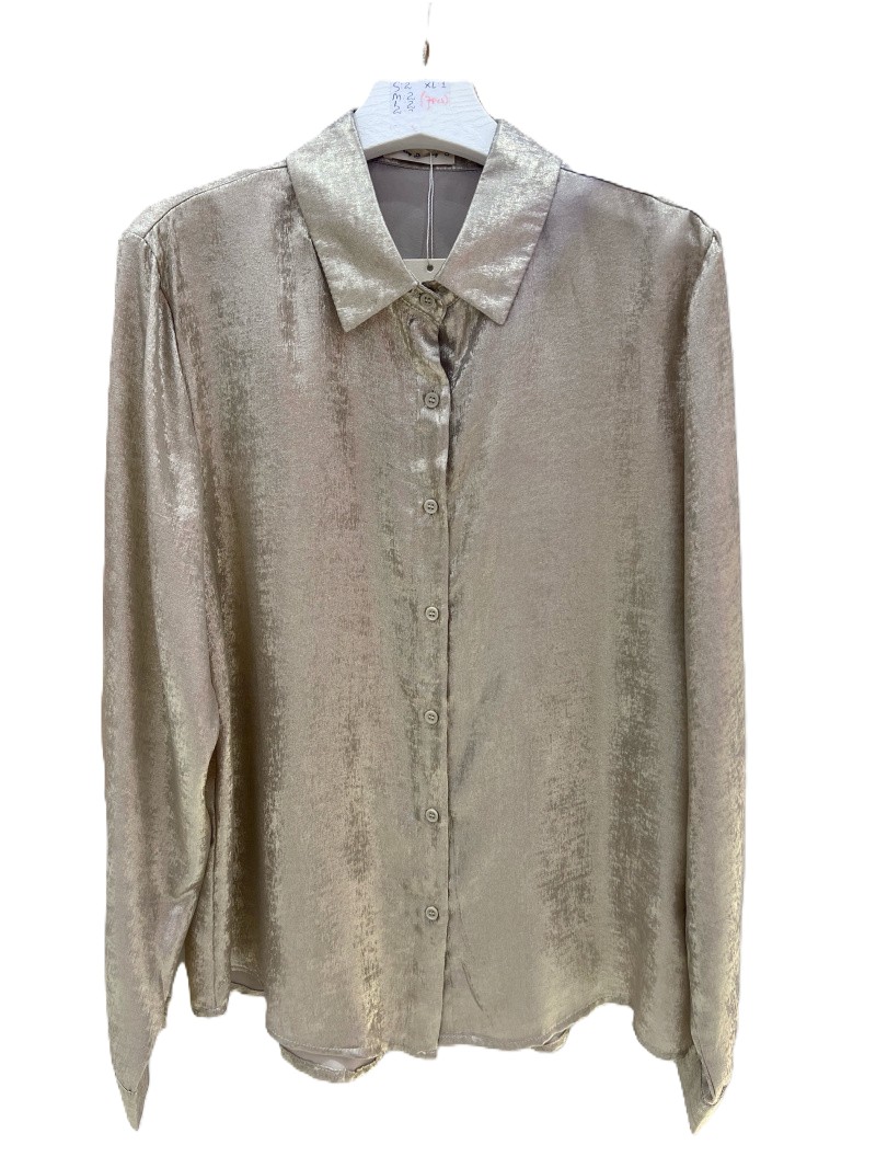 S&M damesblouse Metallic art. 6617 - goudkleur
