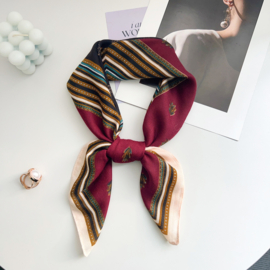 Shawl vierkant Printed 68 x 68 art. 234 - burgundy