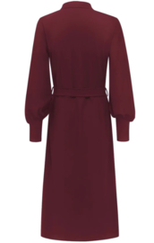 TRIPLE NINE jurk met rits art. JK51813 - burgundy