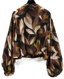 Damesblouse/top Aniella art. 8807 - bruin/beige