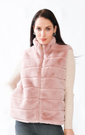 Bontgilet fake fur art. 255117 - pink/roze
