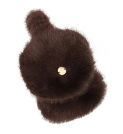 Charm fake fur oorwarmers art. 26268 - donkerbruin
