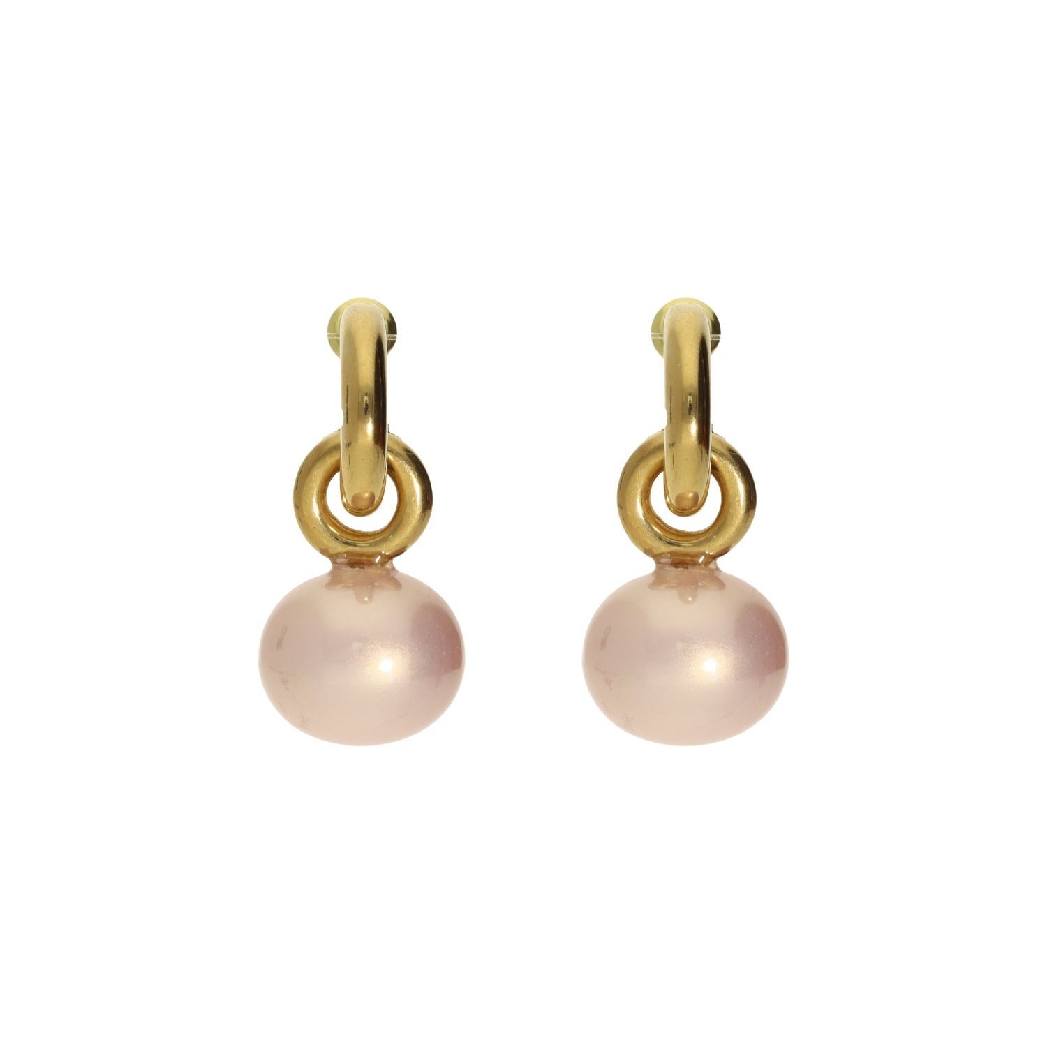 Camps & Camps oorstekers Oval Pearl art. 2S080_VR - champagne
