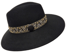 Weba Hats dameshoed Wol art. 1024 - zwart