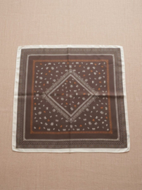 Shawl vierkant Dots 70 x 70 art. 7020 - bruin/beige