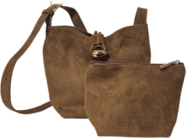 Hand- en schoudertas art. 40131 - cognac