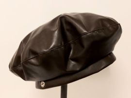Damesbaret Leatherlook art. 2911 - donkerbruin