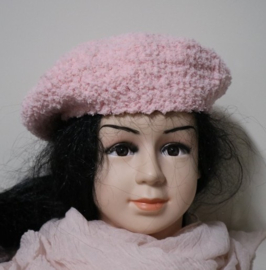 Gehaakte kinderbaret Kim 8 - roze