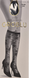 Oroblu fantasiekniekous Pure Lace 20 - zwart