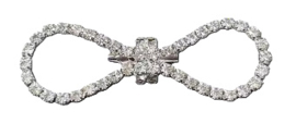 Broche Bow Tie art. 4755 - zilverkleur