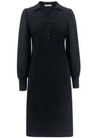 TRIPLE NINE korte jurk met kanten mouwen art. JK-51812 - zwart