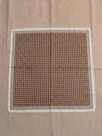 Shawl vierkant Polkadot 70 x 70 art. 7025 - bruin