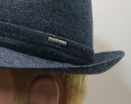 Stetson hoed Fedora art. 2140101 - blauw gemêleerd