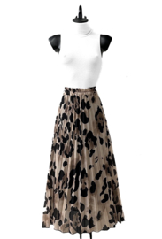 ES plissérok Lorris leopard art. 6088 - beige/zwart