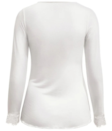 TRIPLE NINE top met kant Cashmere art. 9003 - offwhite
