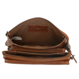Micmacbags schoudertasje Porto art. 18055 - cognac/bruin