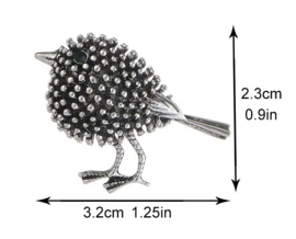 Broche Birdy art. 9925 - zilverkleur