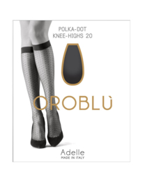 Oroblu Mi-bas kniekous polkadot Adelle - zwart