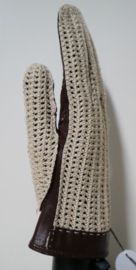 Glove Story autohandschoen Crochet art. 21223 - bruin/beige