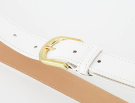 Damesriem classic grain art. Suus  - wit/goudkleur