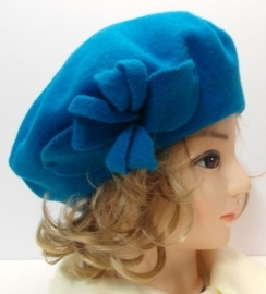 Damesbaret Flower - aqua