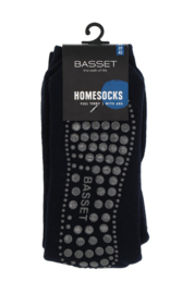 Basset unisex huissokken met antislip art. 8615 - donkerblauw