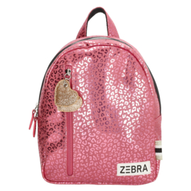 Zebra rugzak Leopard S art. 811103 - roze metallic